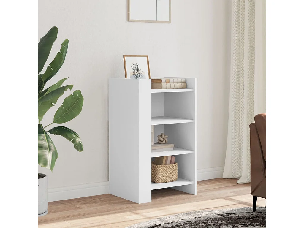 Buffet blanc 45x35x75 cm bois d'ingénierie
