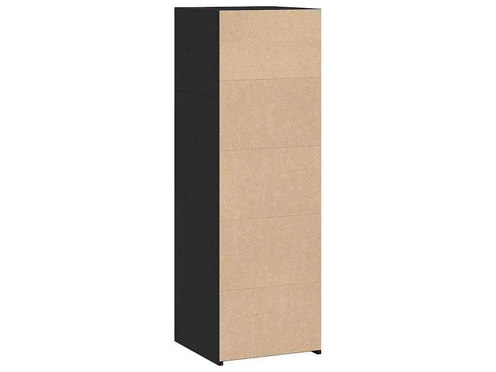 Buffet noir 40x41x124 cm bois d'ingénierie