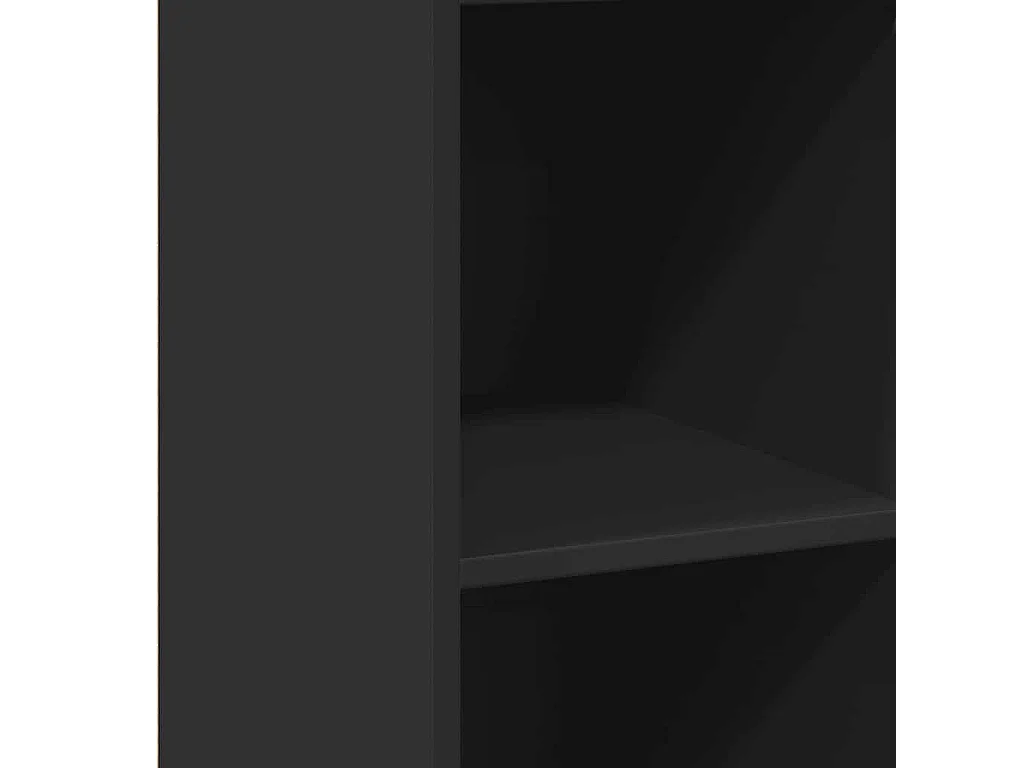 Buffet noir 40x41x124 cm bois d'ingénierie