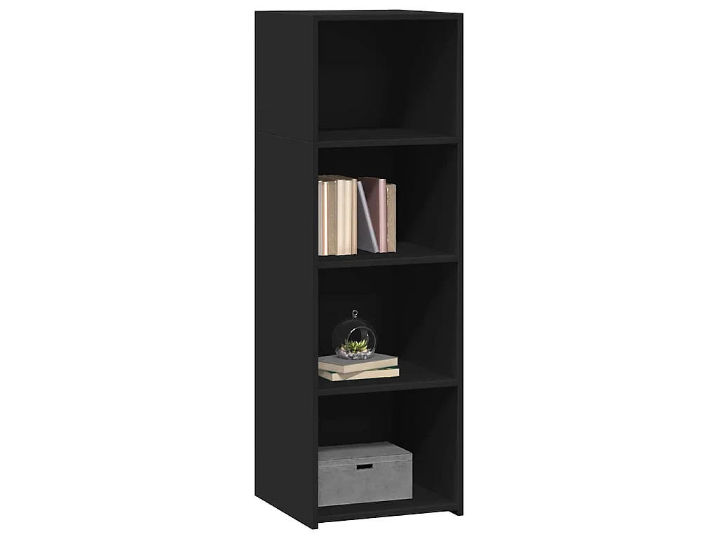 Buffet noir 40x41x124 cm bois d'ingénierie