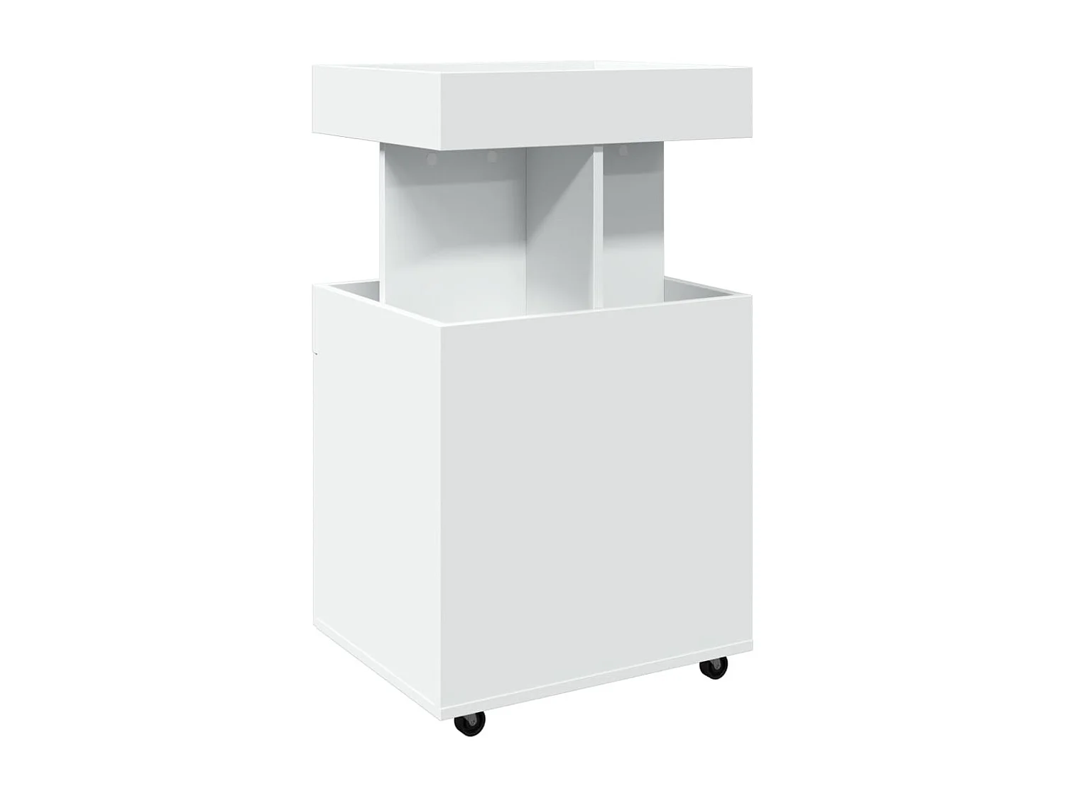 Carrinho de bar 50x41x89 cm derivados de madeira branco