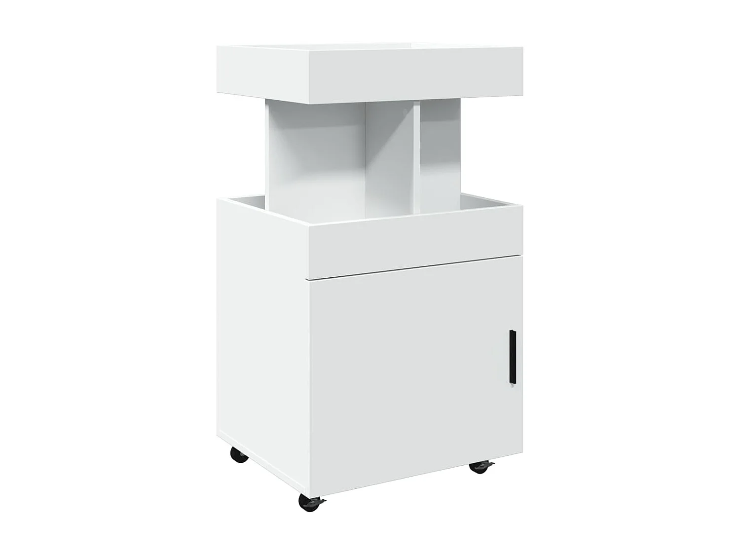 Carrinho de bar 50x41x89 cm derivados de madeira branco