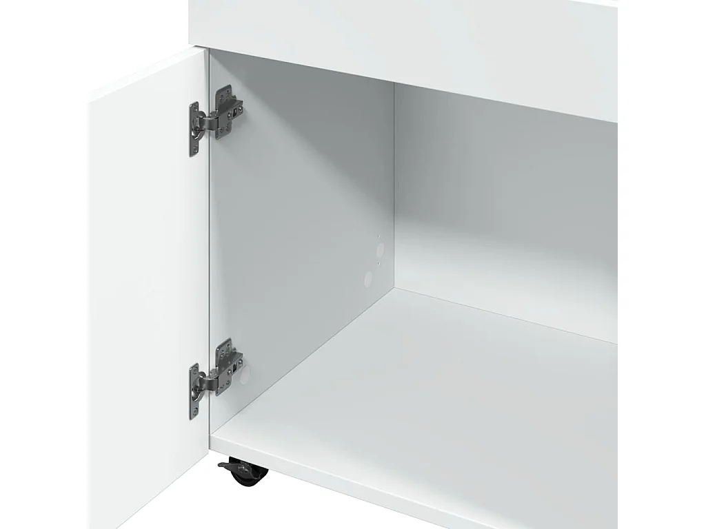 Carrinho de bar 50x41x89 cm derivados de madeira branco