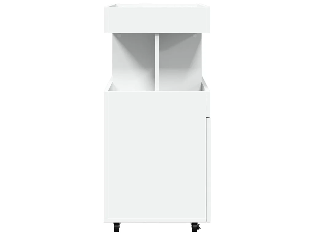 Chariot de bar blanc 50x41x89 cm bois d'ingénierie