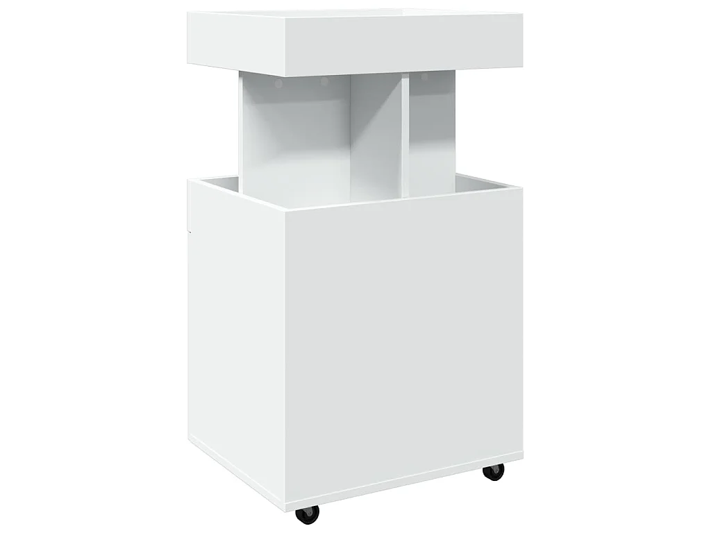 Chariot de bar blanc 50x41x89 cm bois d'ingénierie