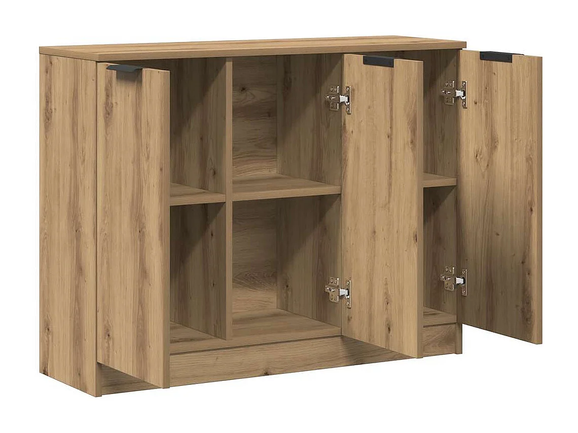 Buffet chêne artisanal 90,5x30x70 cm bois d'ingénierie