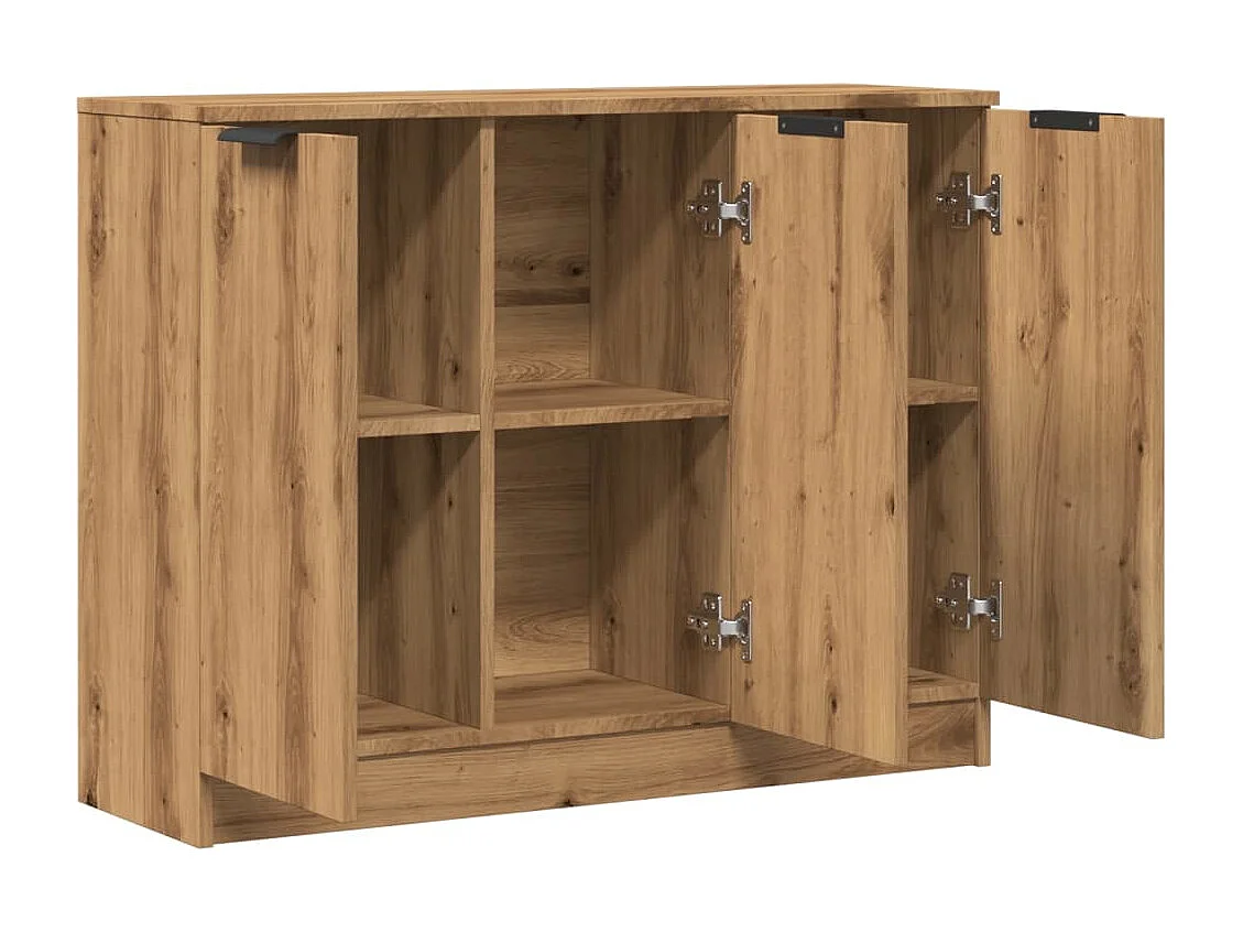 Buffet chêne artisanal 90,5x30x70 cm bois d'ingénierie