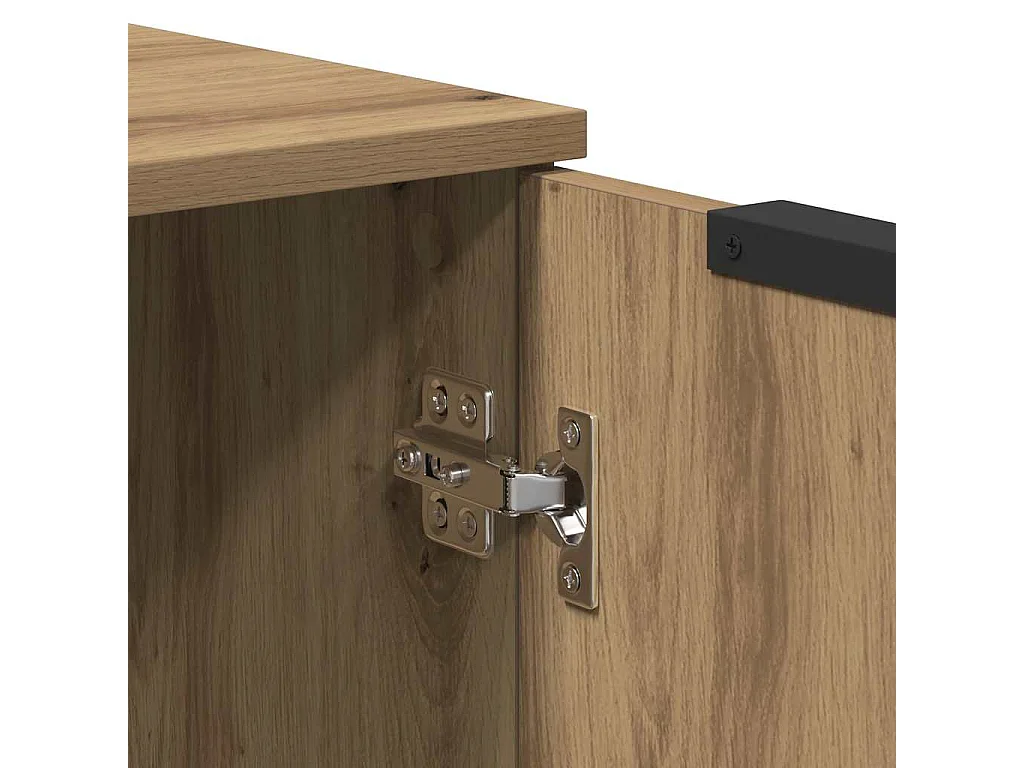 Buffet chêne artisanal 90,5x30x70 cm bois d'ingénierie