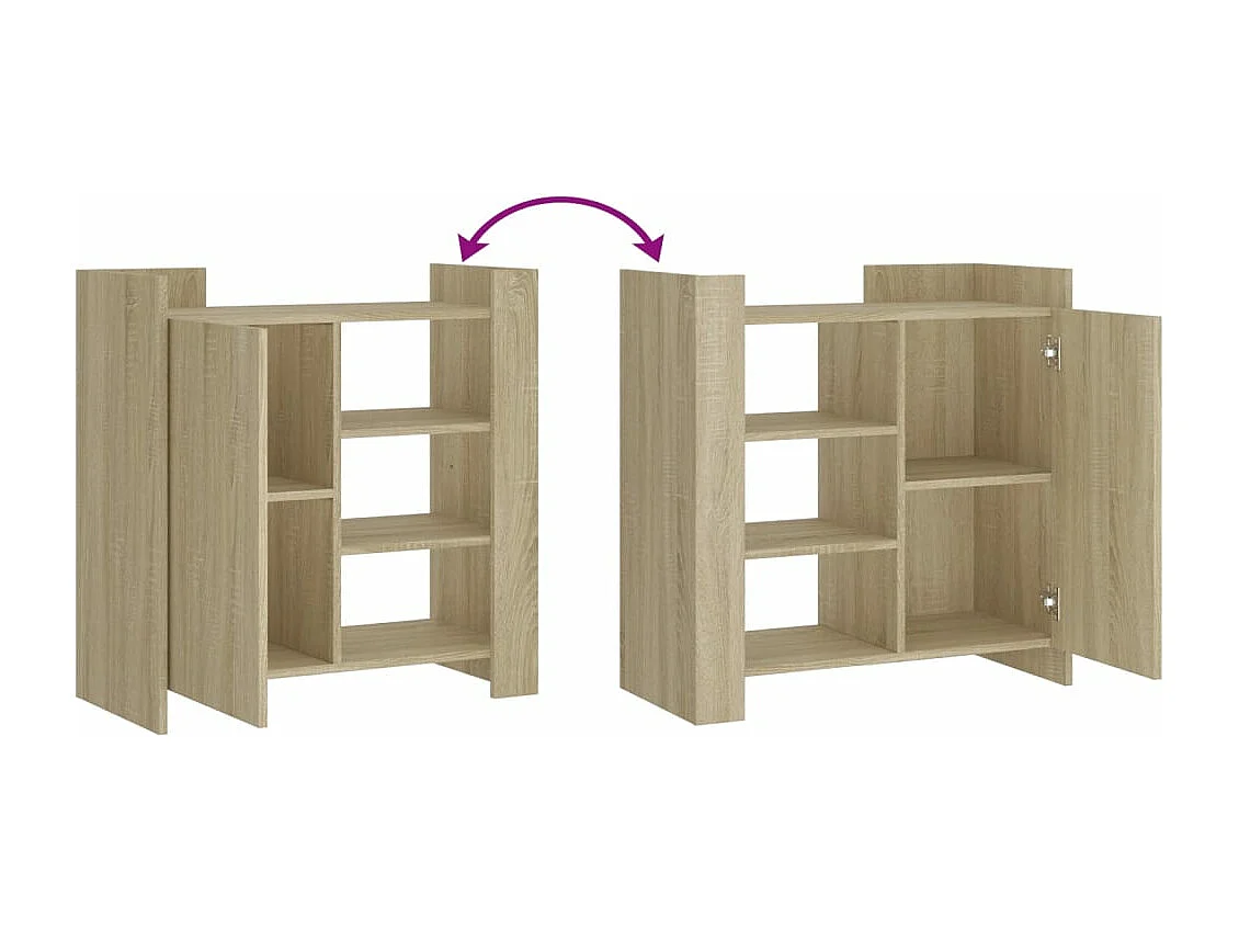 Buffet chêne sonoma 73,5x35x75 cm bois d'ingénierie