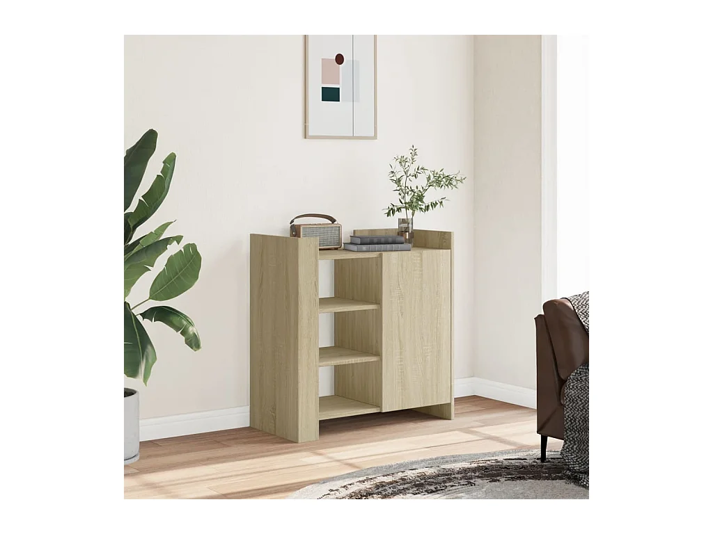 Buffet chêne sonoma 73,5x35x75 cm bois d'ingénierie