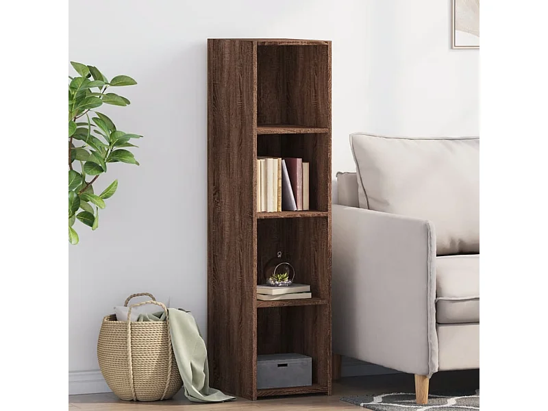 Highboard Braun Eichen-Optik 30x41x124 cm Holzwerkstoff