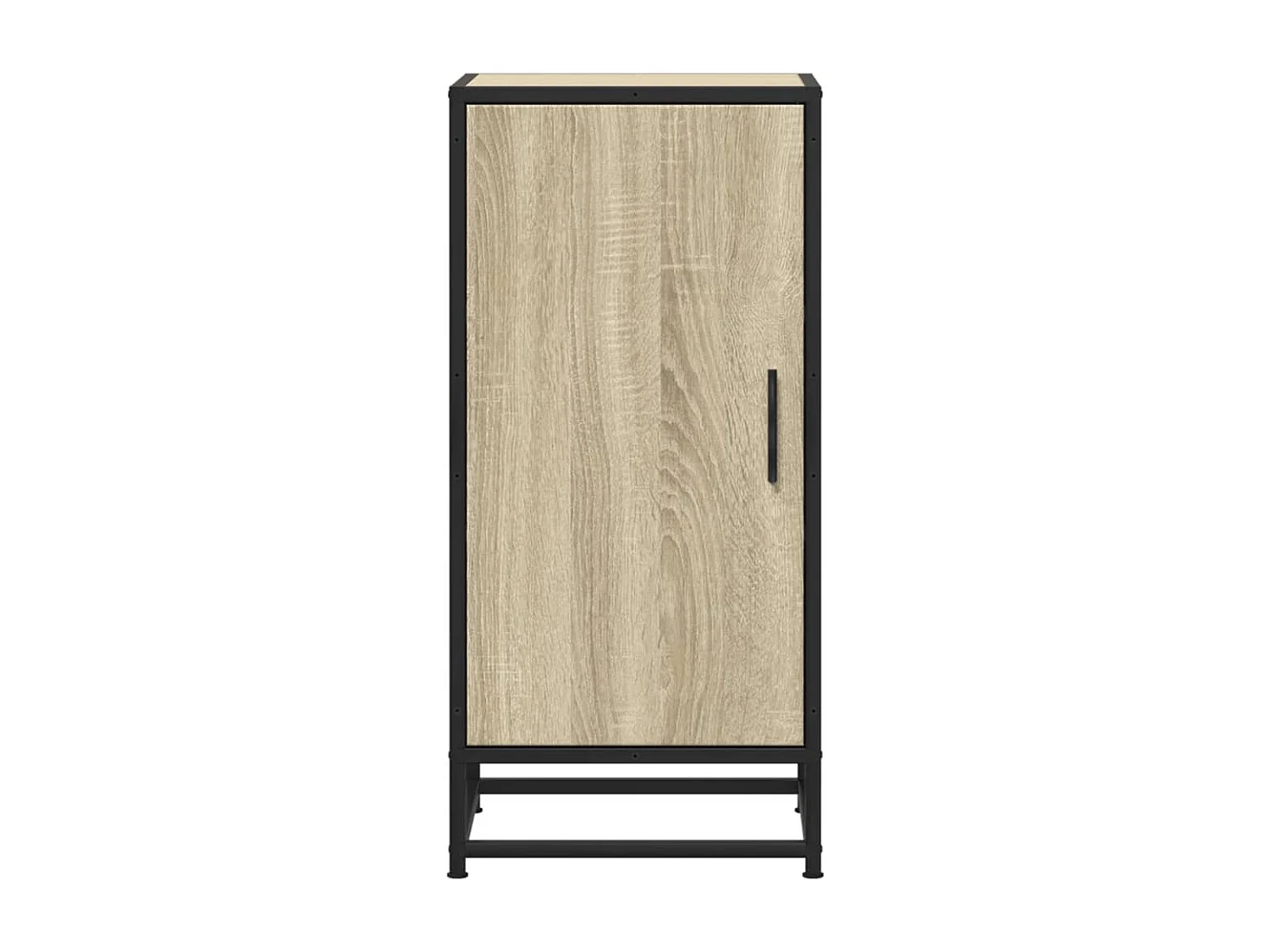 Buffet chêne sonoma 35,5x35x76 cm bois d'ingénierie et métal