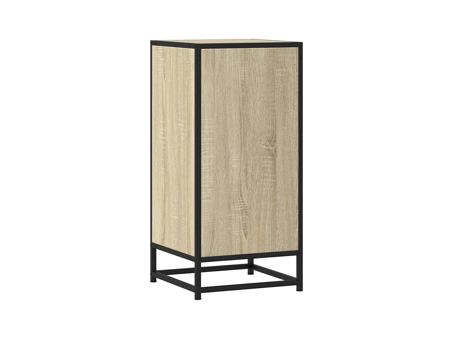Buffet chêne sonoma 35,5x35x76 cm bois d'ingénierie et métal