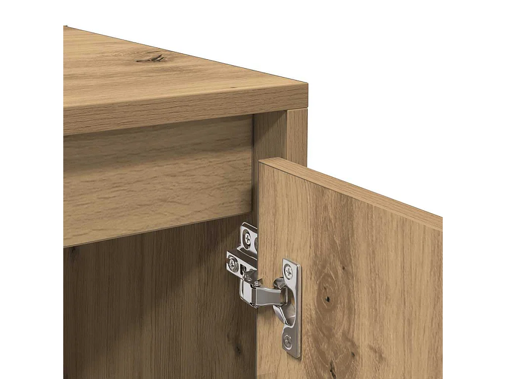 Dressoir 70x41x75 cm bewerkt hout artisanaal eikenkleur