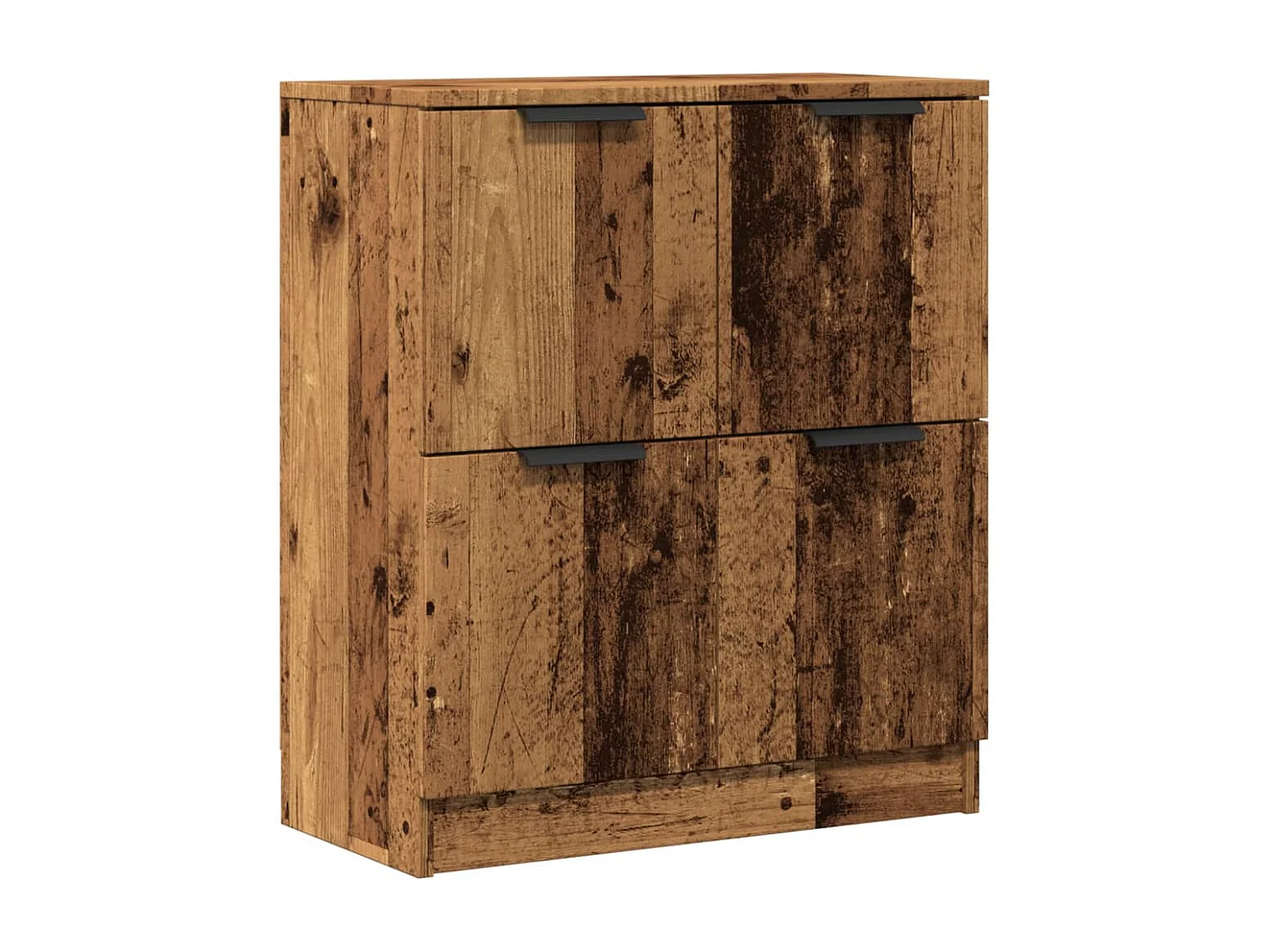 Dressoir 60x30x70 cm bewerkt hout oud houtkleurig