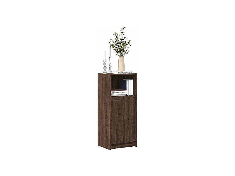 LED-Sideboard Braun Eichen-Optik 42,5x34x100 cm Holzwerkstoff