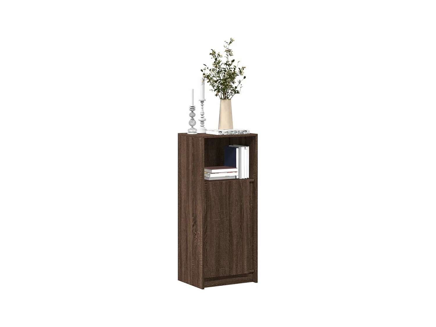 Buffet avec LED chêne marron 42,5x34x100 cm bois d'ingénierie