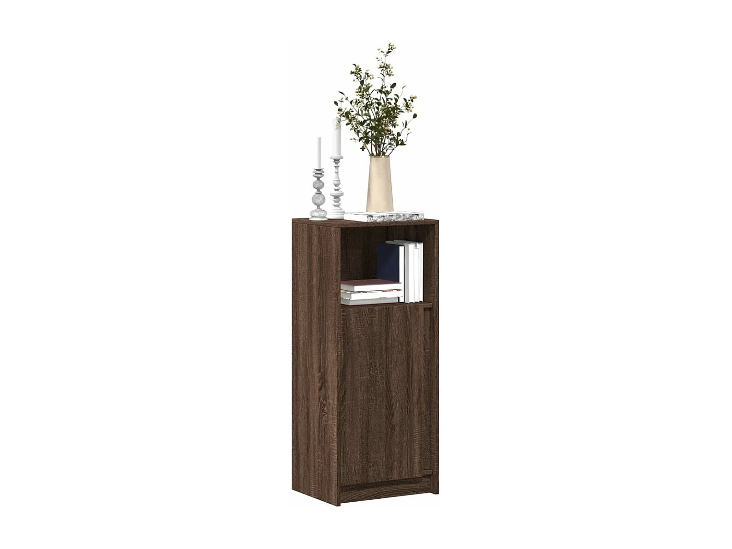Buffet avec LED chêne marron 42,5x34x100 cm bois d'ingénierie