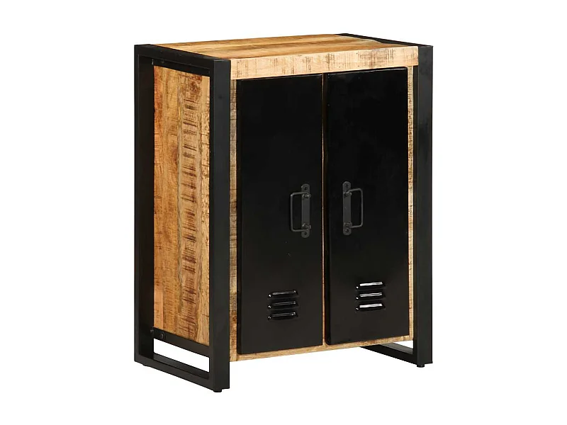 Credenza 55x35x70 cm in Legno Massello di Mango Grezzo