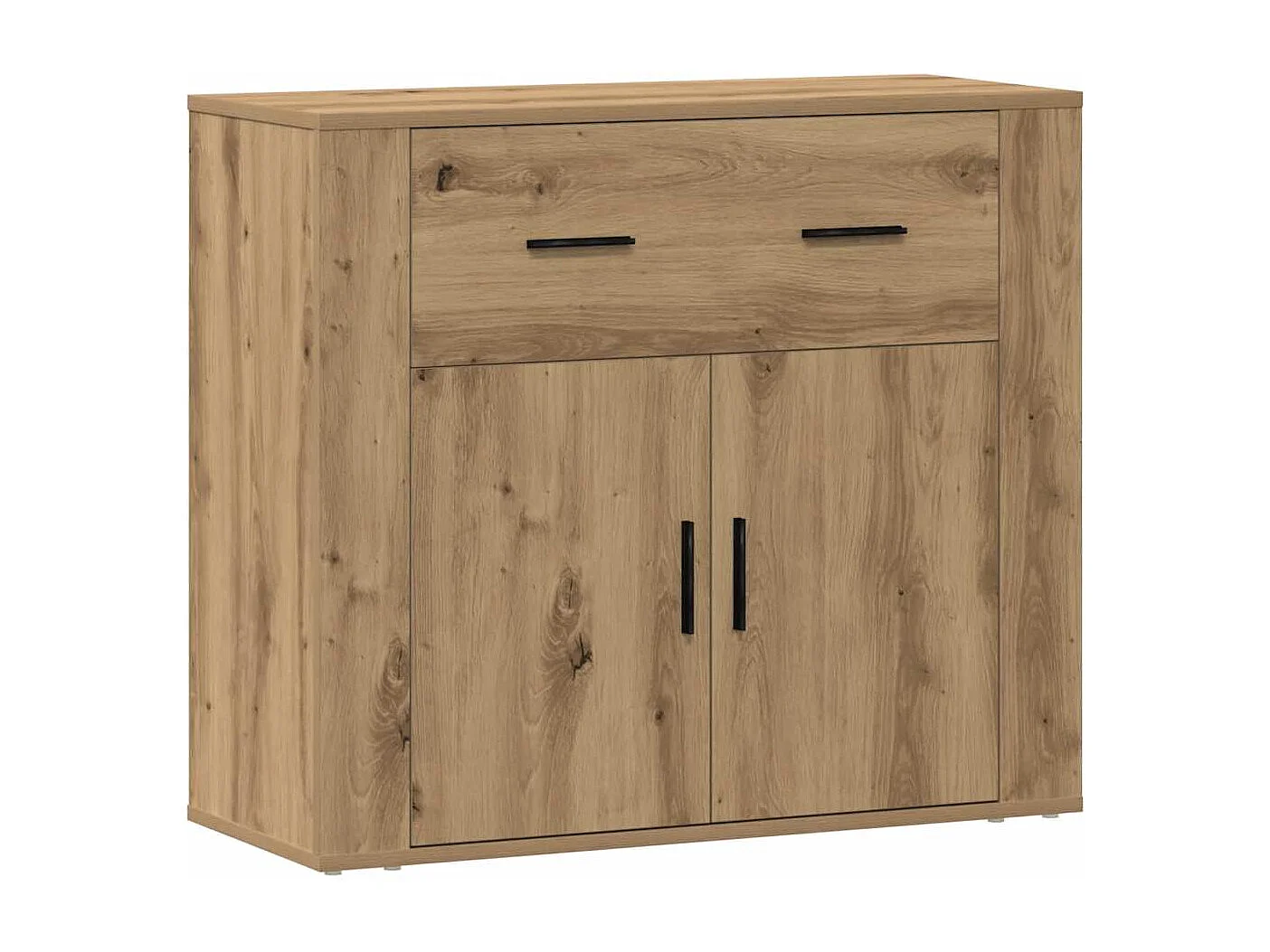 Buffet chêne artisanal 80x33x70 cm bois d'ingénierie