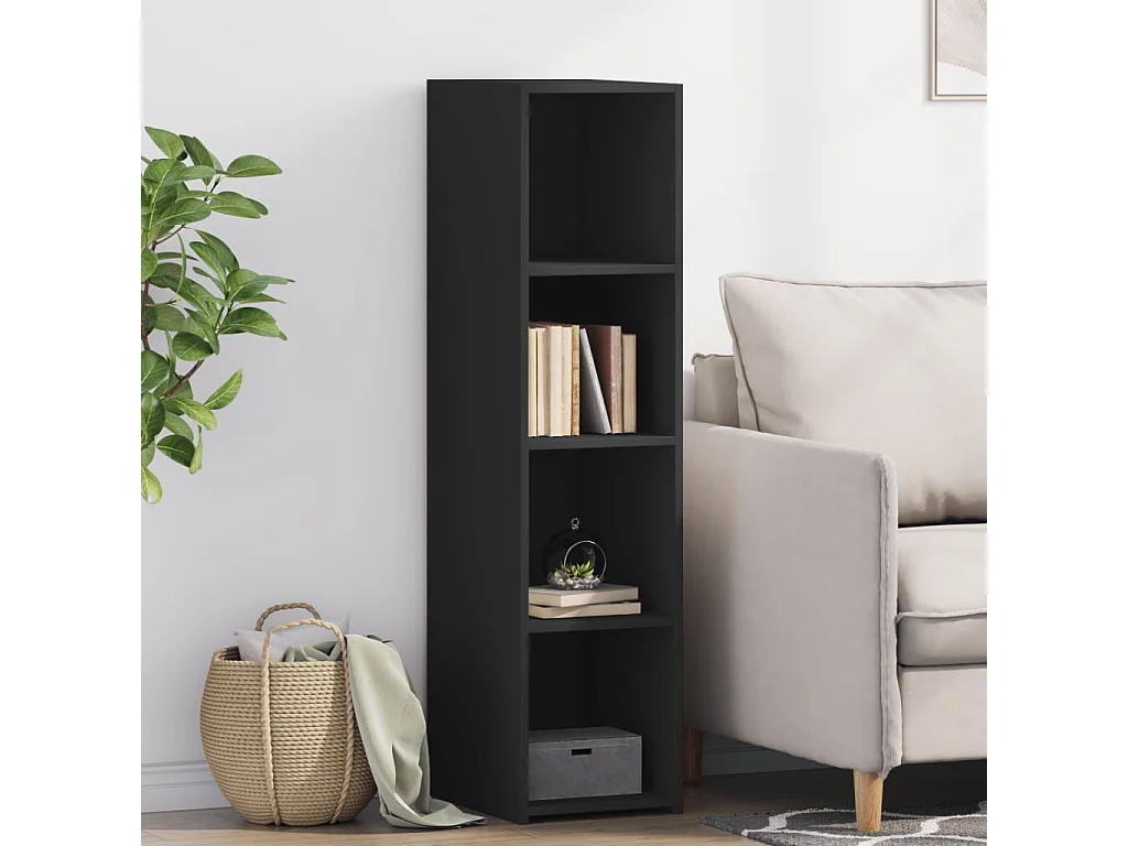 Highboard Schwarz 30x41x124 cm Holzwerkstoff