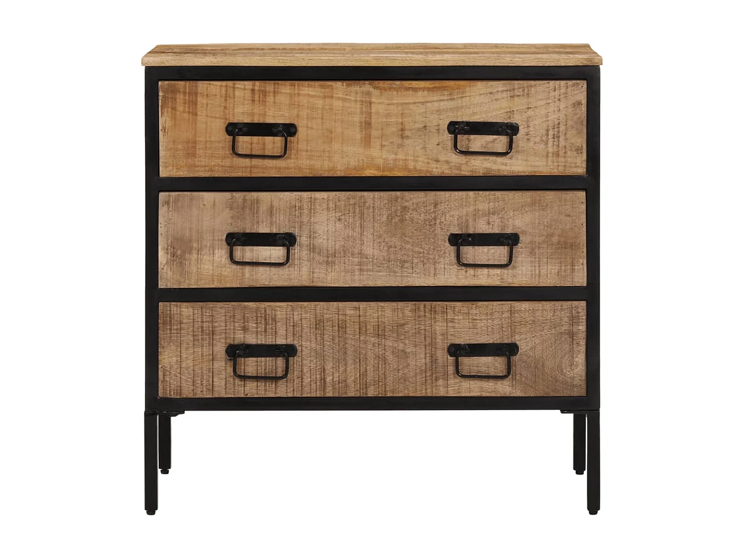 Dressoir 70x35x70 cm massief ruw mangohout