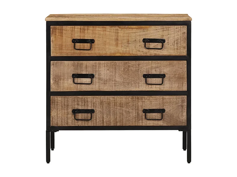 Dressoir 70x35x70 cm massief ruw mangohout