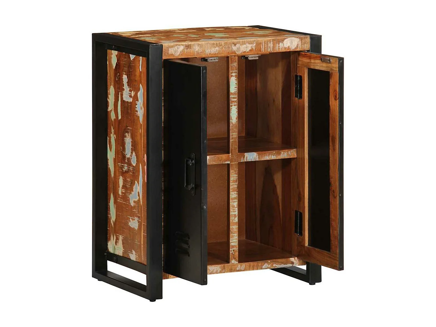 Credenza Multicolore 55x35x70 cm in Legno Massello Recupero