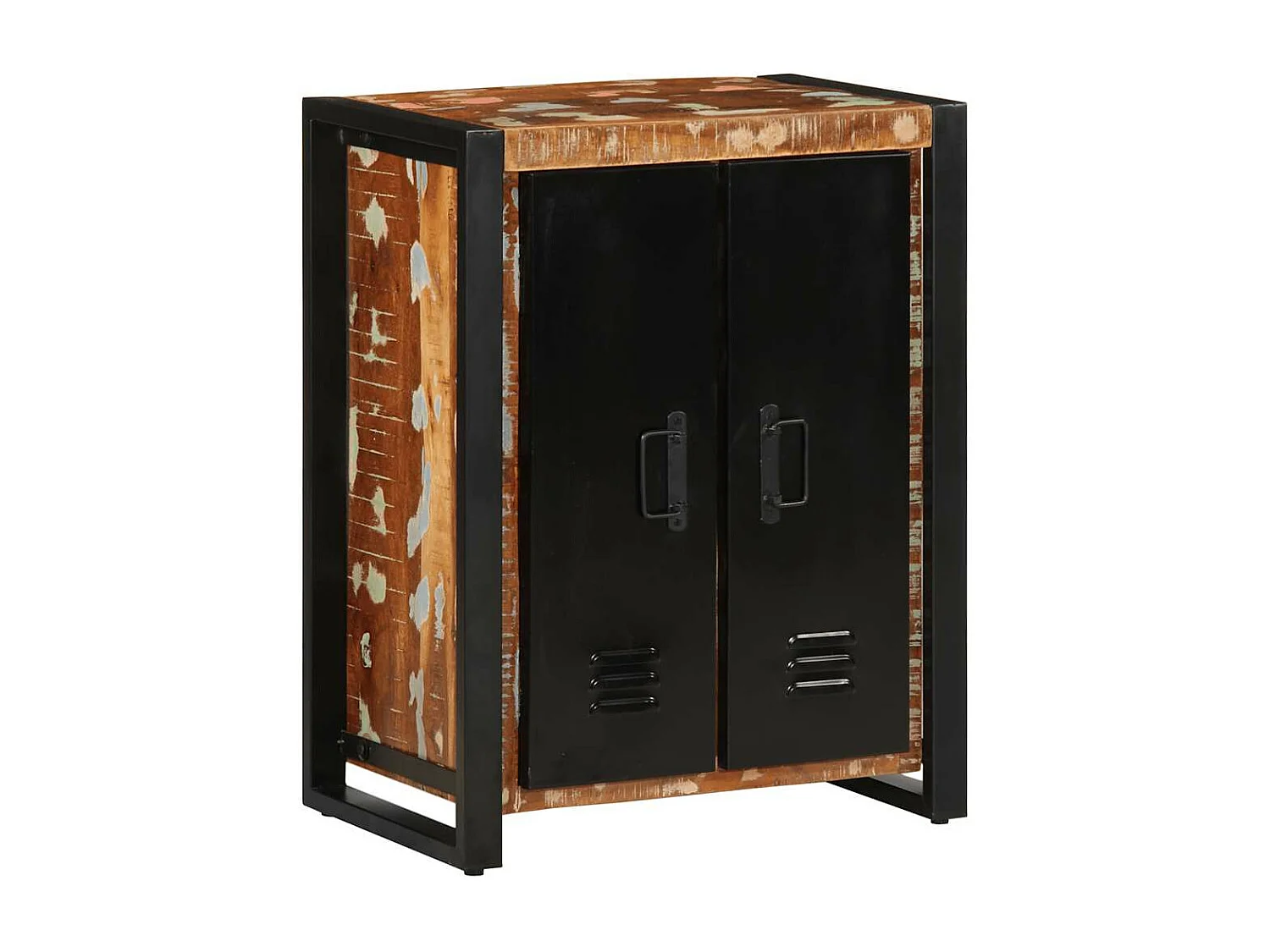 Buffet multicolore 55x35x70 cm bois massif récupération