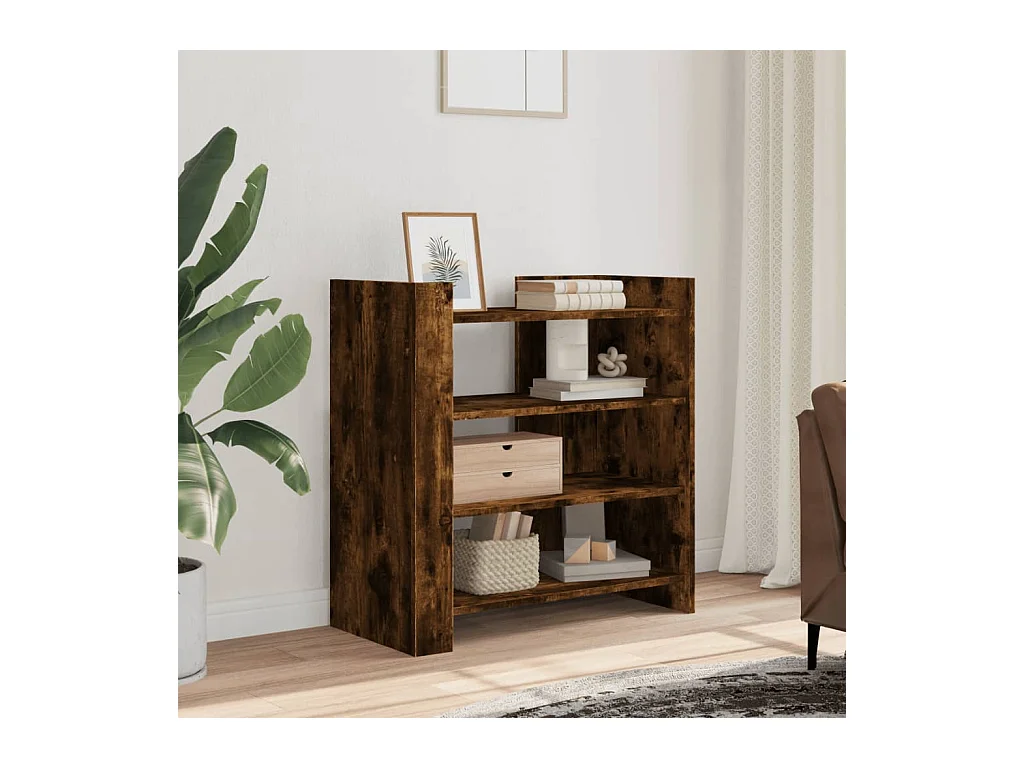Dressoir 73,5x35x75 cm bewerkt hout gerookt eikenkleurig