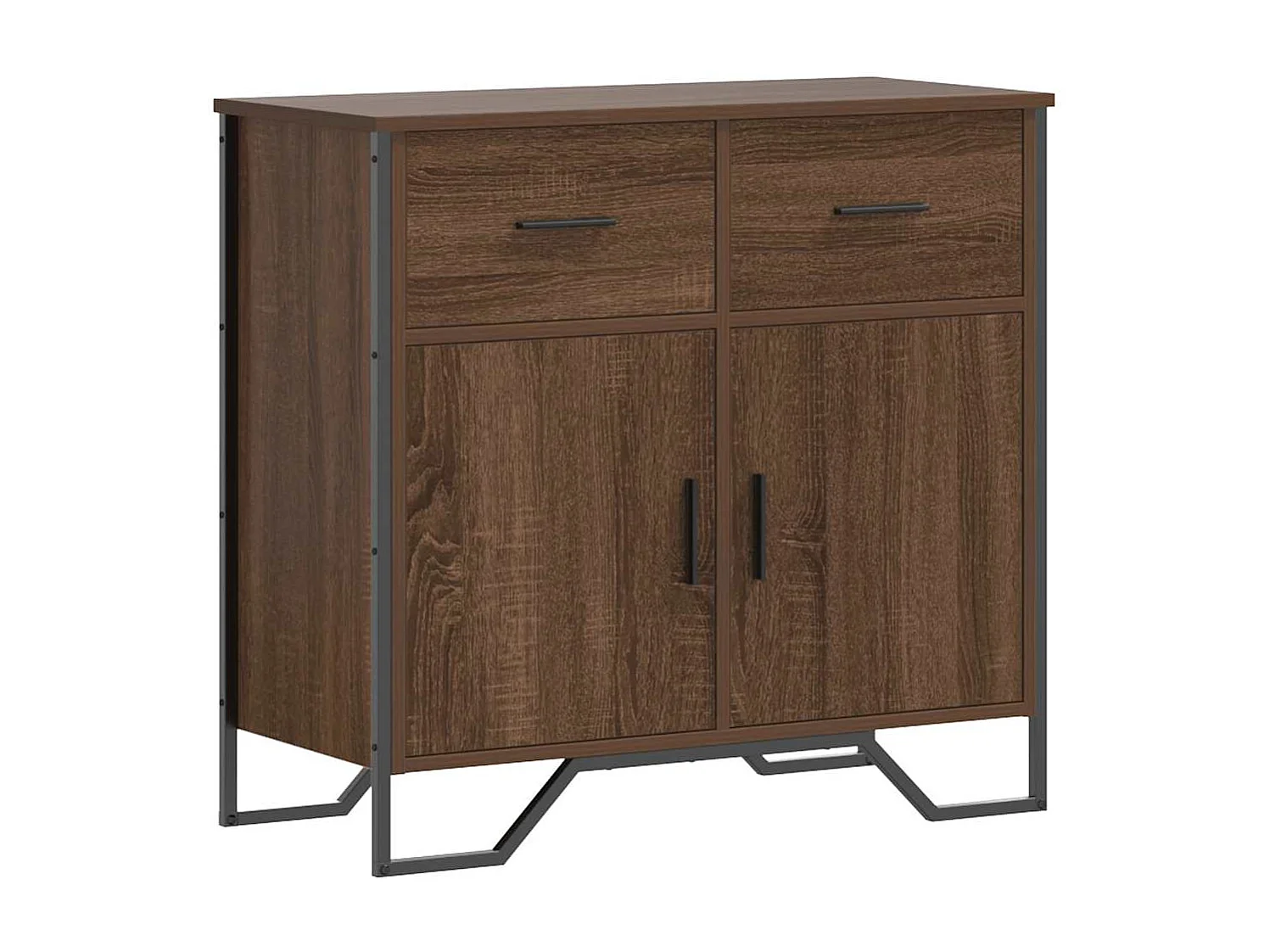 Buffet chêne marron 79,5x35,5x74,5 cm bois d'ingénierie