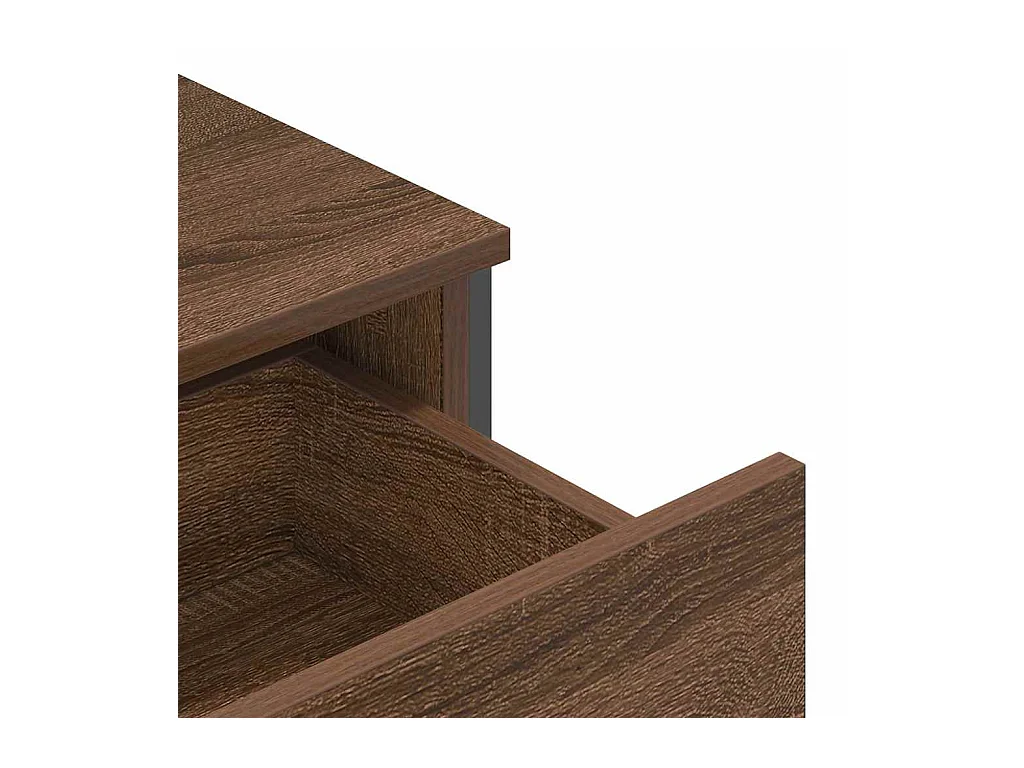 Buffet chêne marron 79,5x35,5x74,5 cm bois d'ingénierie