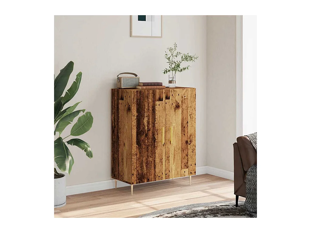 Dressoir 69,5x34x90 cm bewerkt hout oud houtkleurig