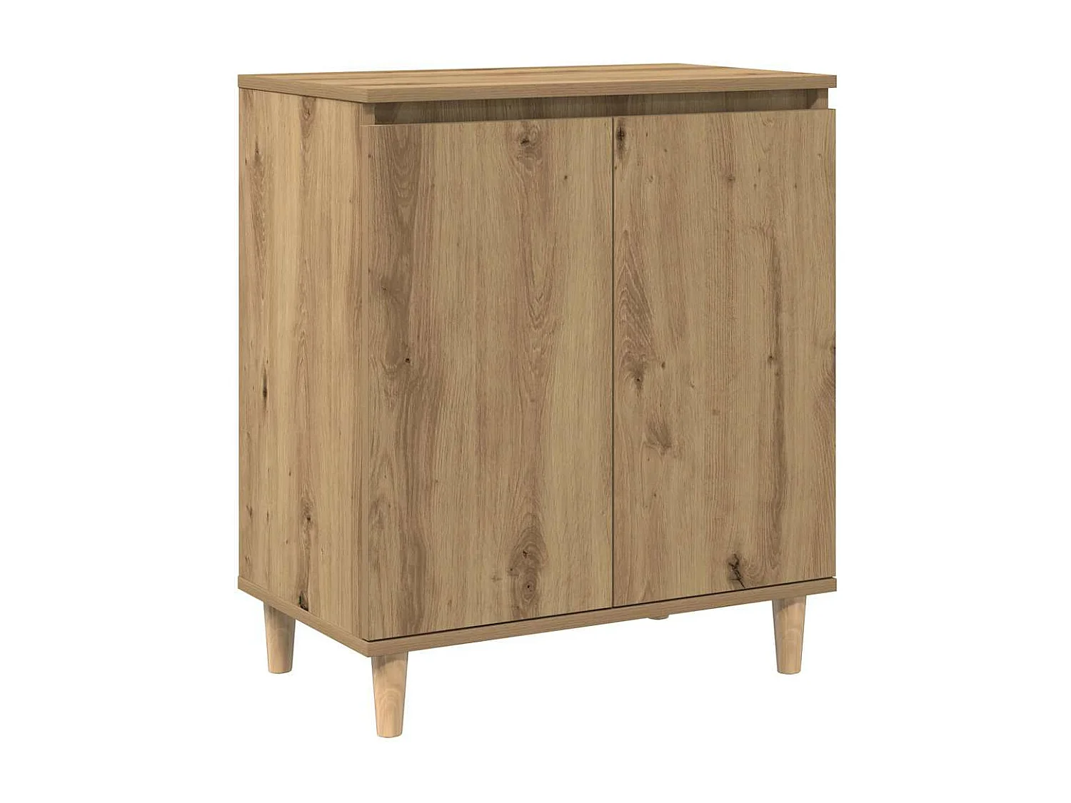 Dressoir 60x35x70 cm bewerkt hout artisanaal eikenkleur