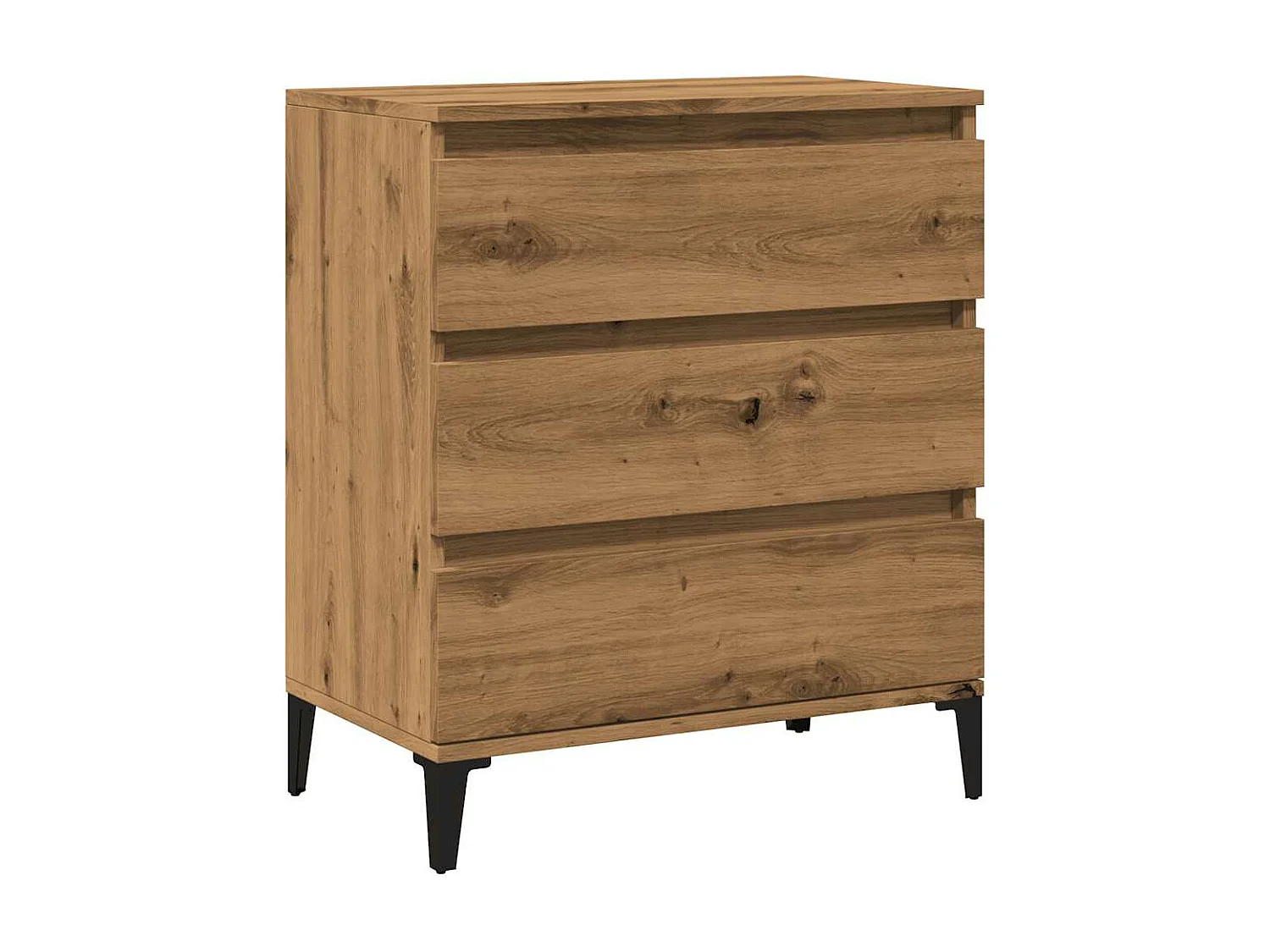 Buffet chêne artisanal 60x35x70 cm bois d'ingénierie