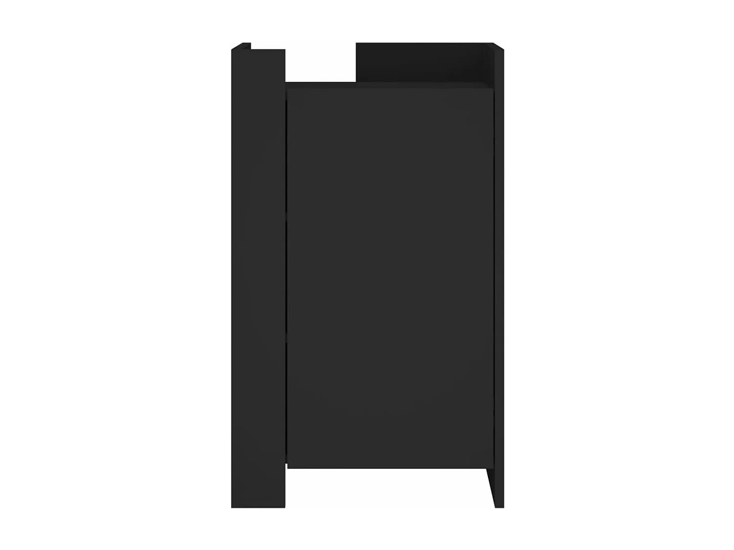 Buffet noir 45x35x75 cm bois d’ingénierie