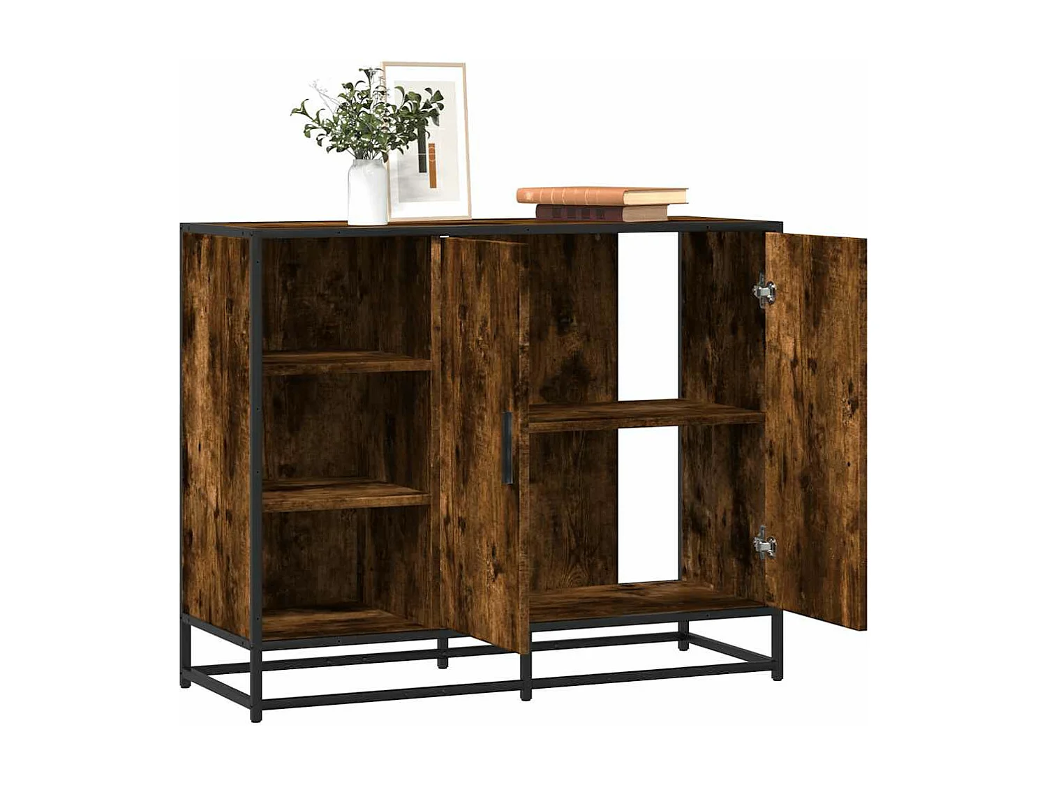 Sideboard Räuchereiche 92x35x76 cm Holzwerkstoff
