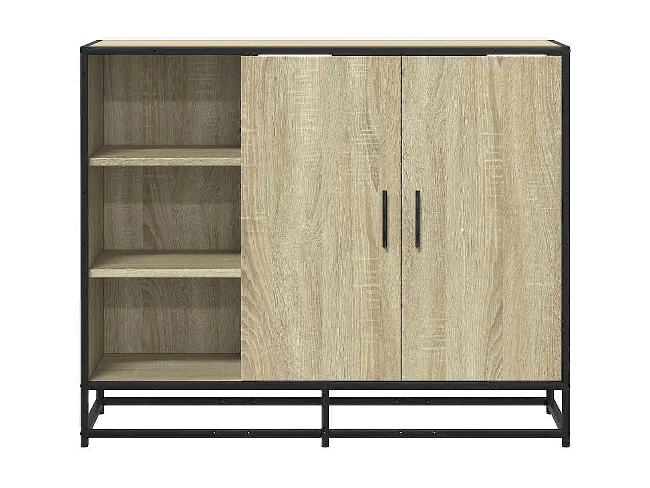 Buffet chêne sonoma 92x35x76 cm bois d'ingénierie
