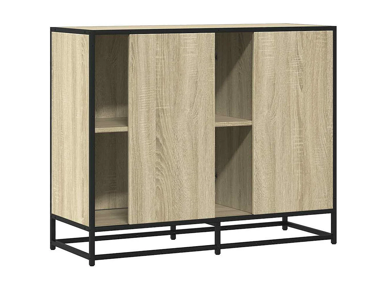 Buffet chêne sonoma 92x35x76 cm bois d'ingénierie