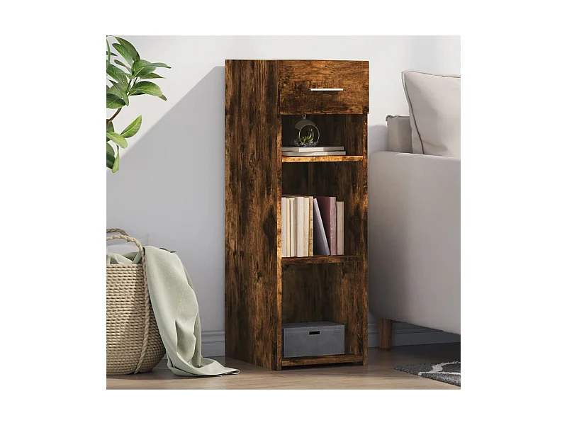 Buffet chêne fumé 30x42,5x93 cm bois d'ingénierie