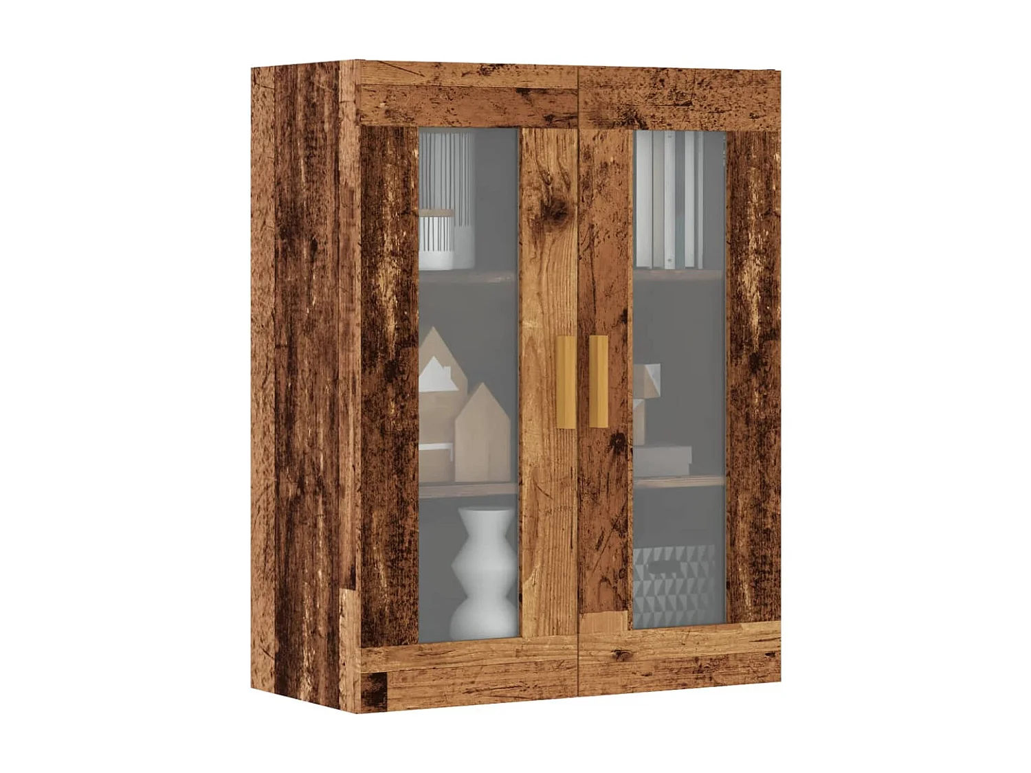 Armoire murale suspendue vieux bois 69,5x34x90 cm