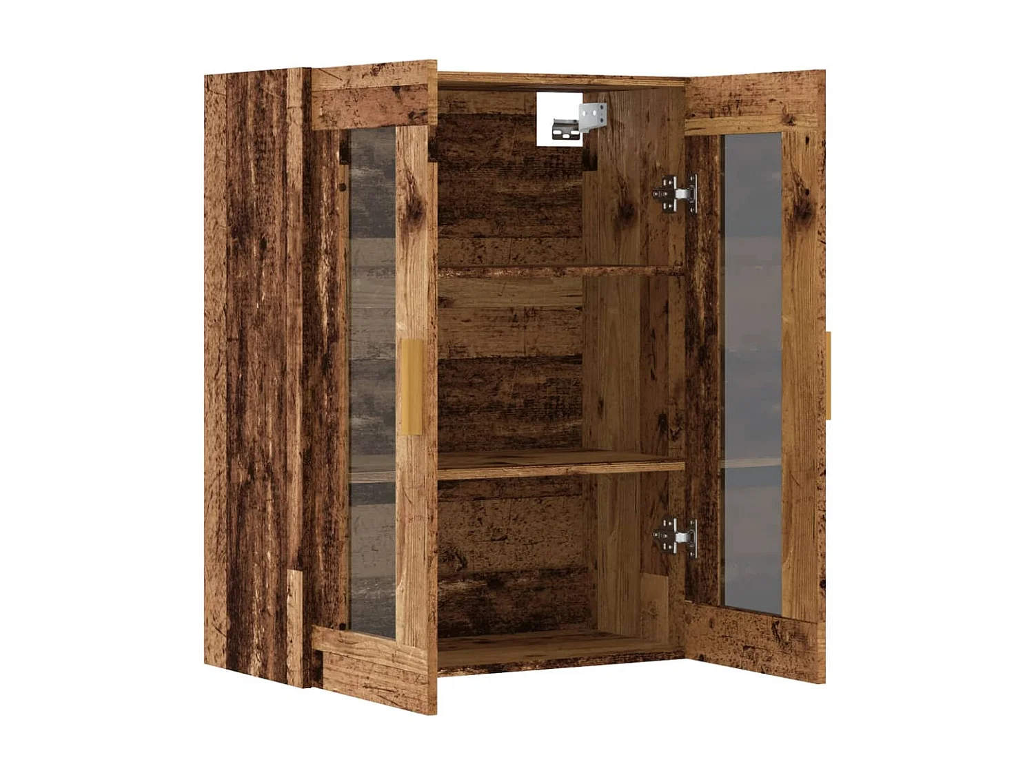 Armoire murale suspendue vieux bois 69,5x34x90 cm