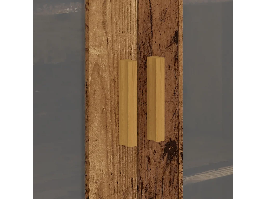 Armoire murale suspendue vieux bois 69,5x34x90 cm