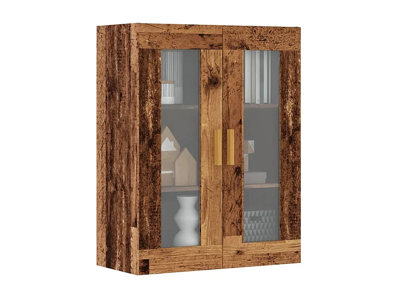 Armoire murale suspendue vieux bois 69,5x34x90 cm