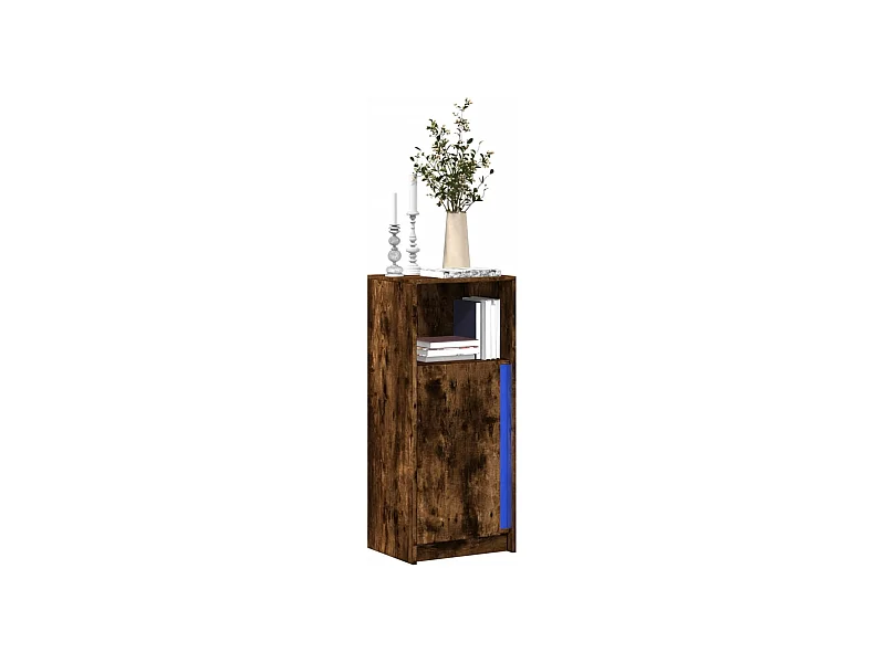 LED-Sideboard Räuchereiche 42,5x34x100 cm Holzwerkstoff