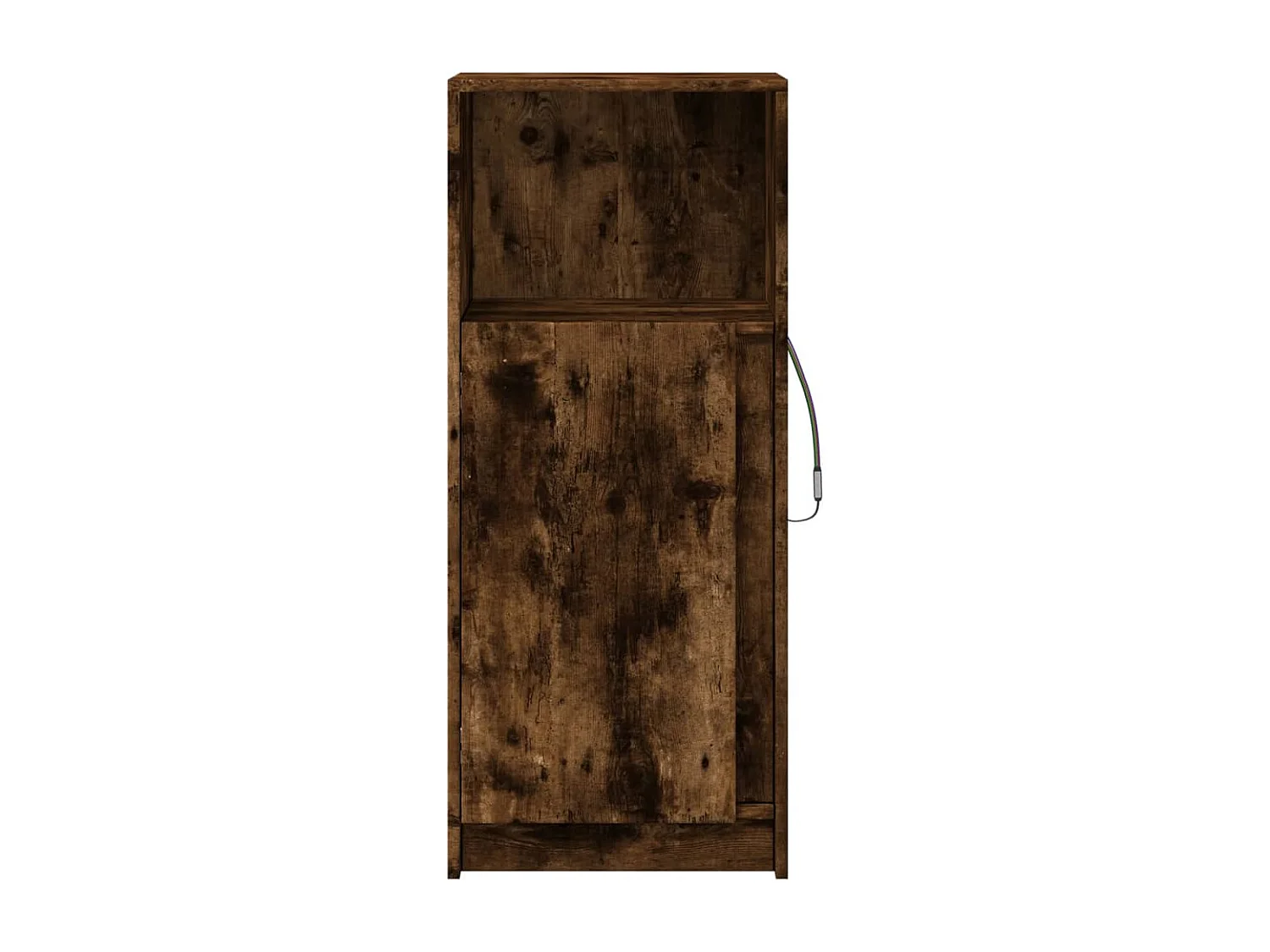 Buffet avec LED chêne fumé 42,5x34x100 cm bois d'ingénierie