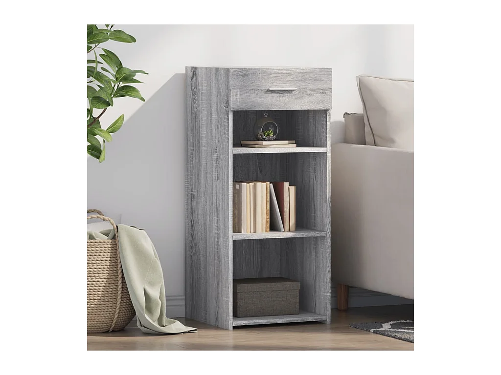Dressoir 40x42,5x93 cm bewerkt hout grijs sonoma eikenkleur