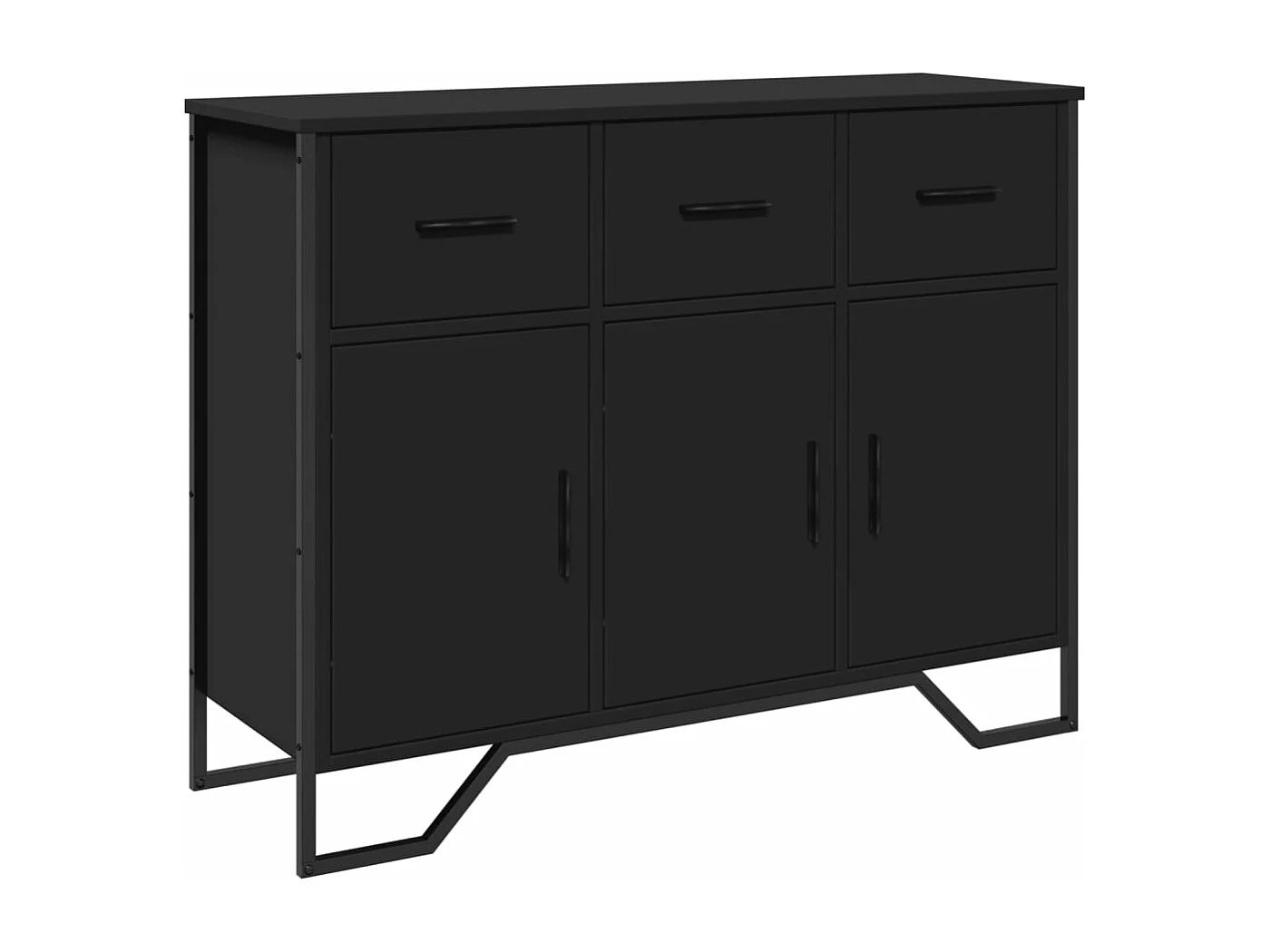 Sideboard Schwarz 97x32,5x74,5 cm Holzwerkstoff