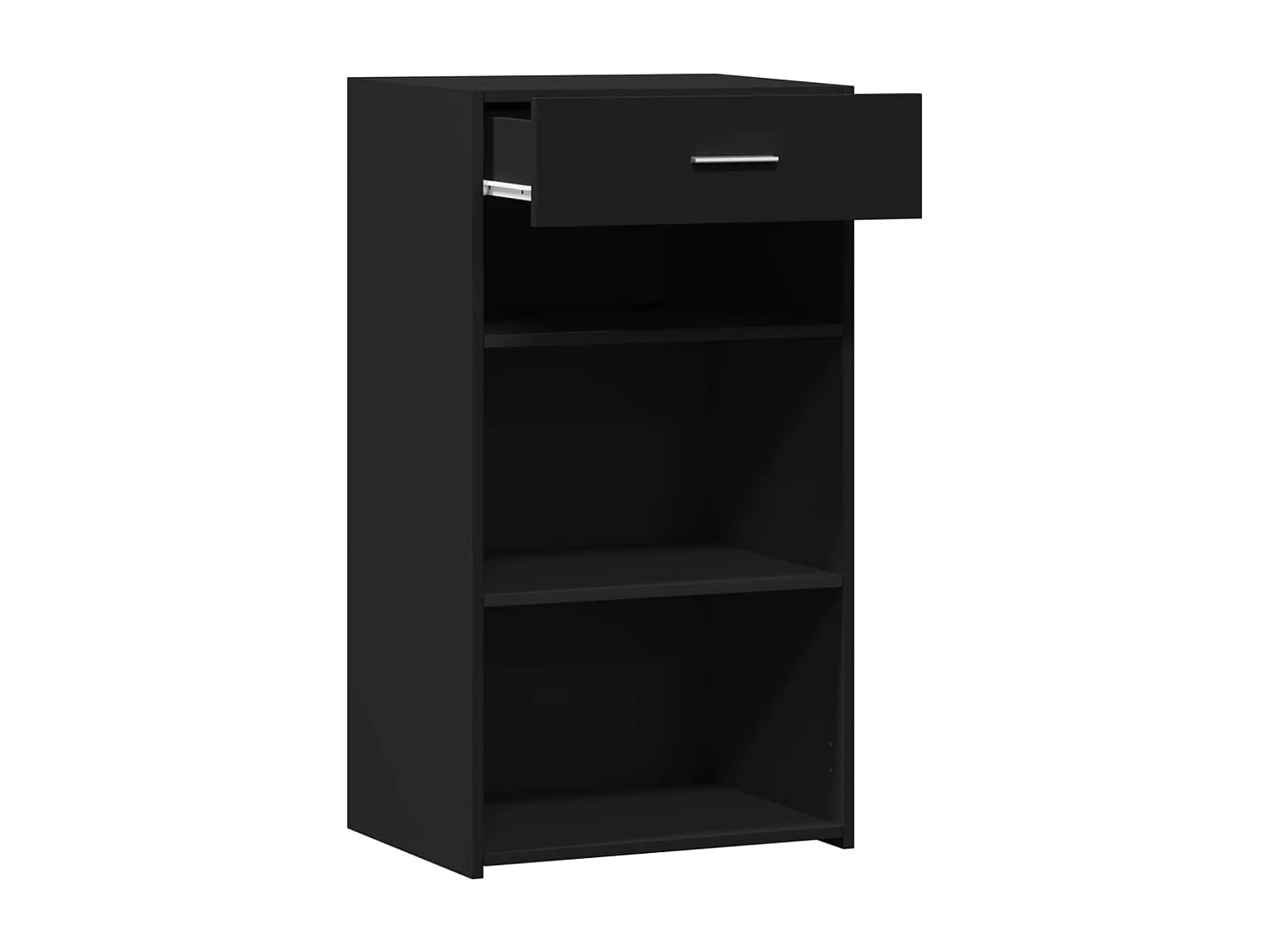 Dressoir 50x42,5x93 cm bewerkt hout zwart