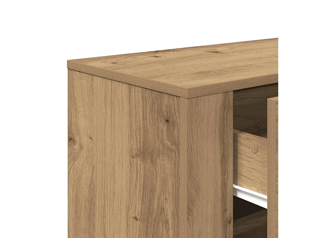 Buffet chêne artisanal 80x33x70 cm bois d'ingénierie